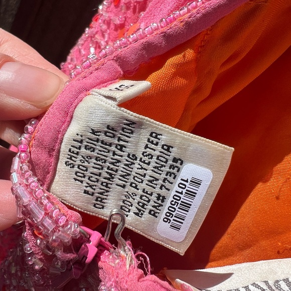 Vintage Davids bridal beaded pink gown - Picture 5 of 9